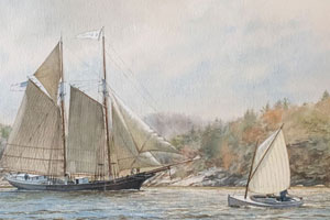Schooner Gilbert Stancliff Connecticut River 1890's  