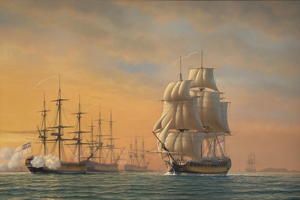 Admiral Thomas Graves Leaving Sandy Hook NY Aboard HMS London