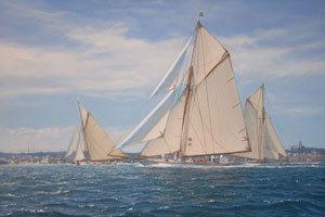 Volunteer Racing Mayflower EYC special regatta on Marblehead on August 1st, 1887